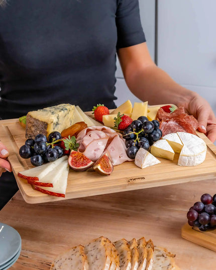 Bamboo Cutting Board 15x10 Inch With Juice Groove And Handles