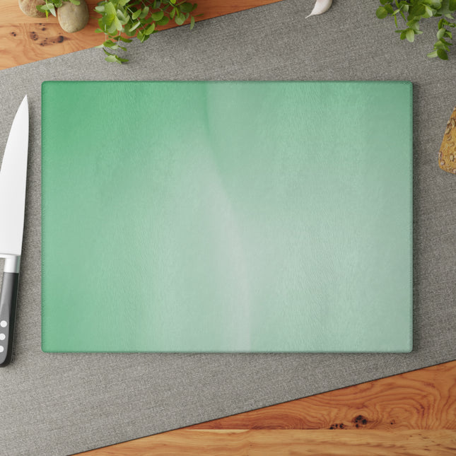 Mint Fade 11" x 15" Glass Cutting Board