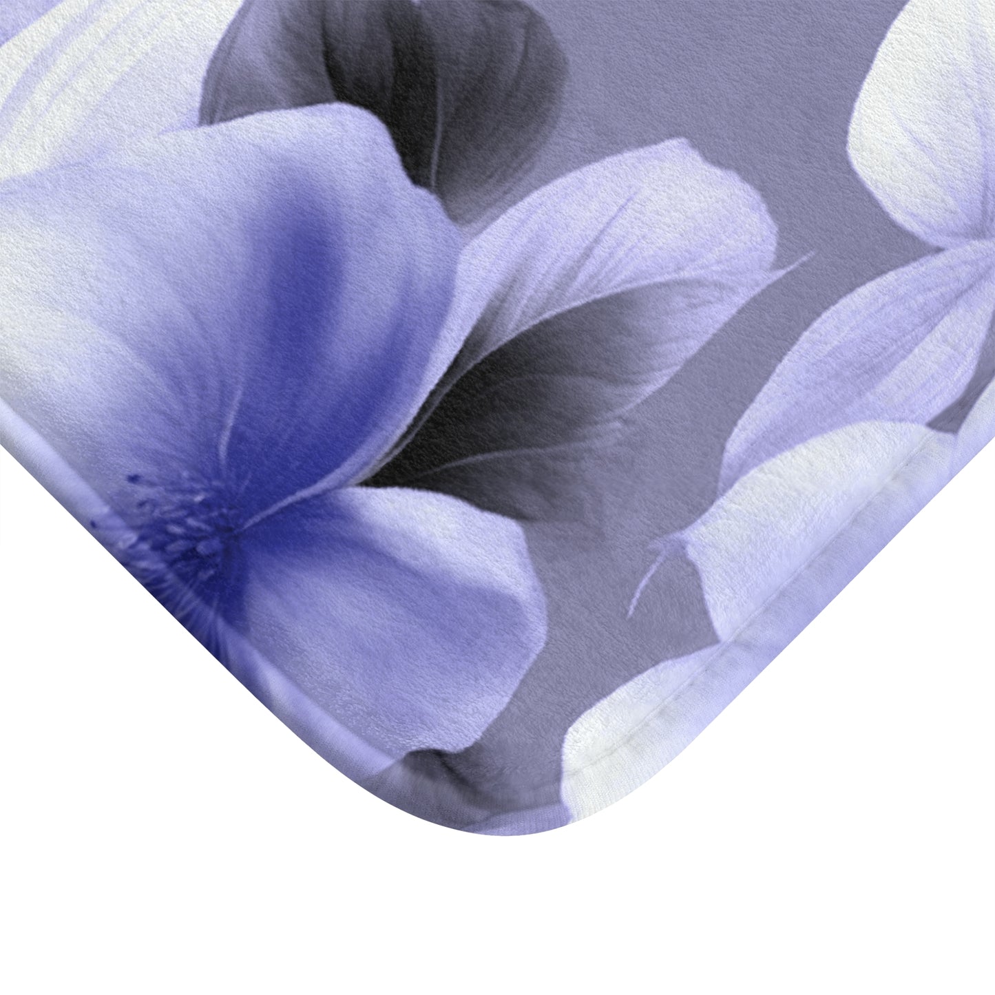 Indigo Blossom Floral Bunch 34" x 21" Bath Mat