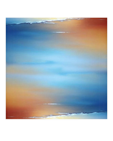 Blue Sea Red Orange Fog Face Towel, 13" x 13"