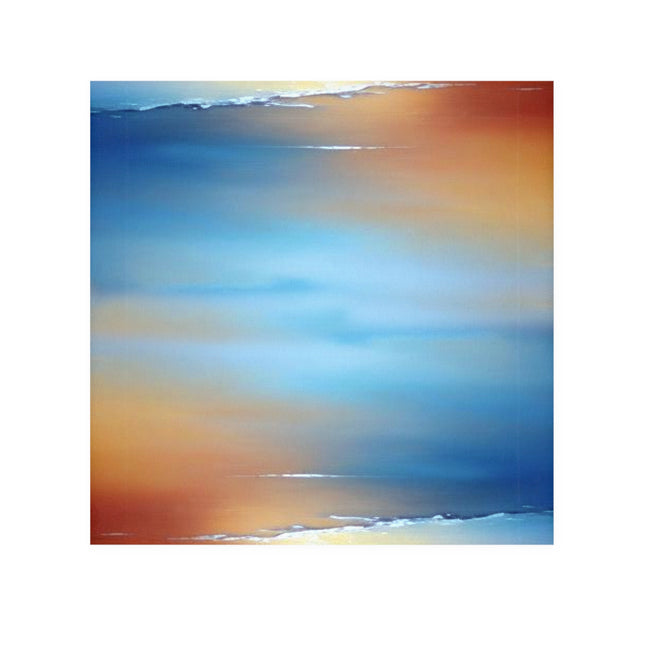 Blue Sea Red Orange Fog Face Towel, 13" x 13"