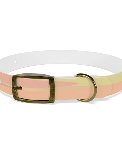 Pastel Hot Peach Patches Small Dog Collar