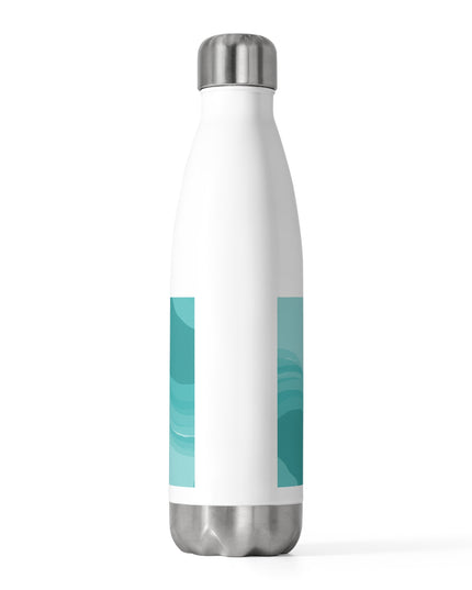 Tif Green Wavey 20oz Insulated Water Bottle
