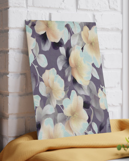 White Blush Floral Bunch Glass Cutting Board, 8" x 11"