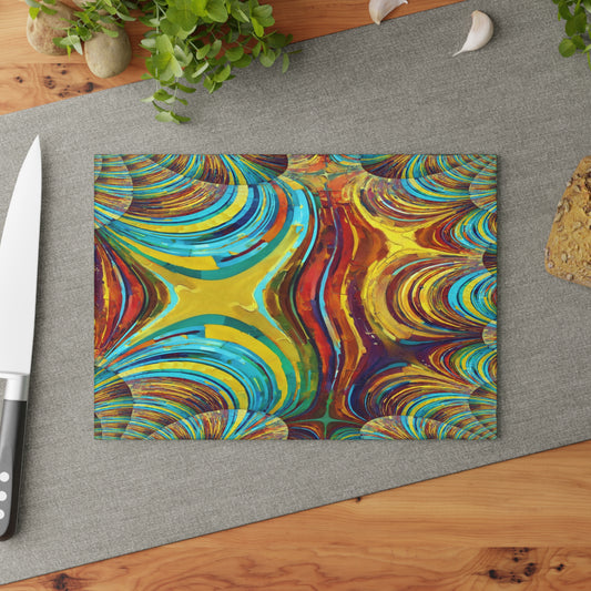 Uzi Spiral Alpha 8" x 11" Glass Cutting Board