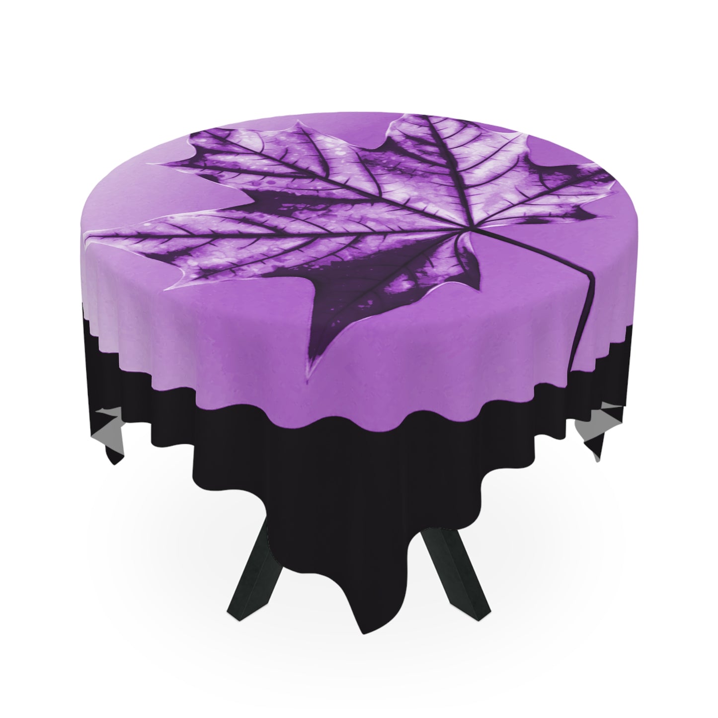 Purple Maple Leaf Tablecloth, 55" x 55"