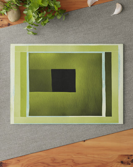 Lemongrass Shadow 8" x 11" Glass Cutting Board