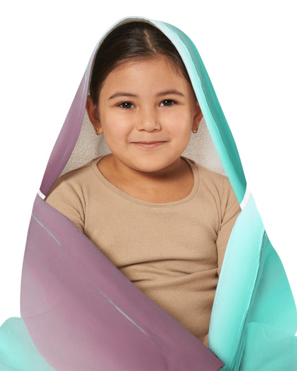 Green Sea Lavender Fog Youth Hooded Towel, 24" x 48"