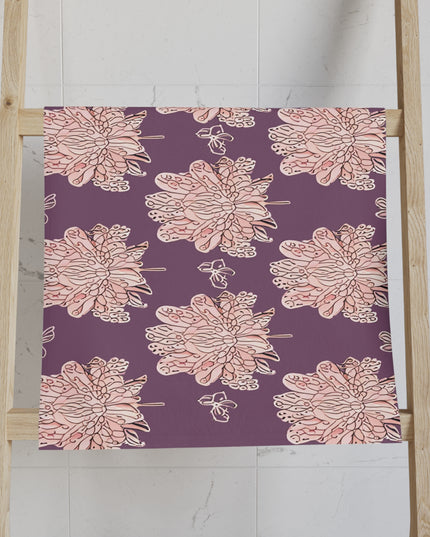 Pink Floral Butterflies Hand Towel, 16" x 28"