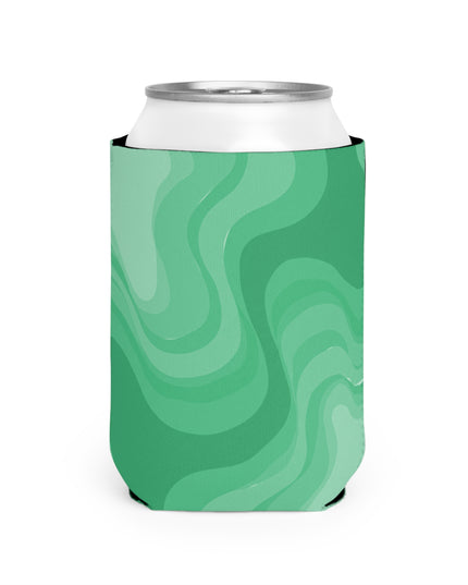 Mint Green Wavey 12 oz Can Cooler Sleeve