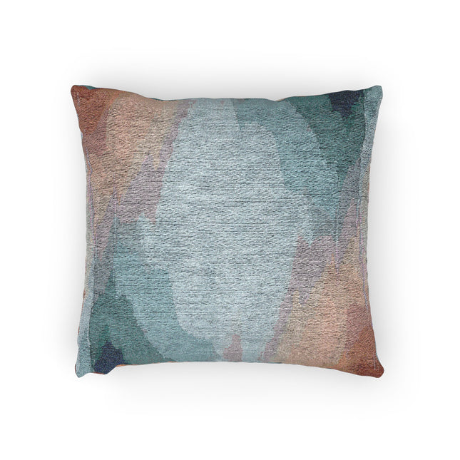 Blue Sea Peach Fog Woven Pillow, 17" x 18"