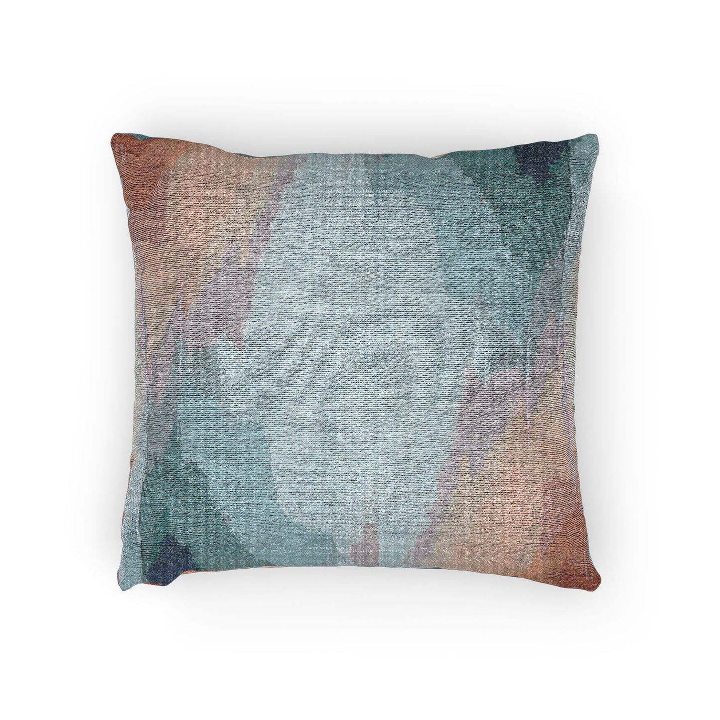 Blue Sea Peach Fog Woven Pillow, 17" x 18"
