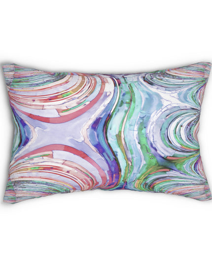 Uzi Spiral Pastels Spun Polyester Lumbar Pillow, 20" x 14"