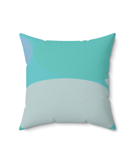 Pastel Tan and Tif Patches 16" x 16" Faux Suede Square Pillow