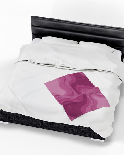 Pinky Mauve Wavey Velveteen Plush Blanket, 30" x 40"