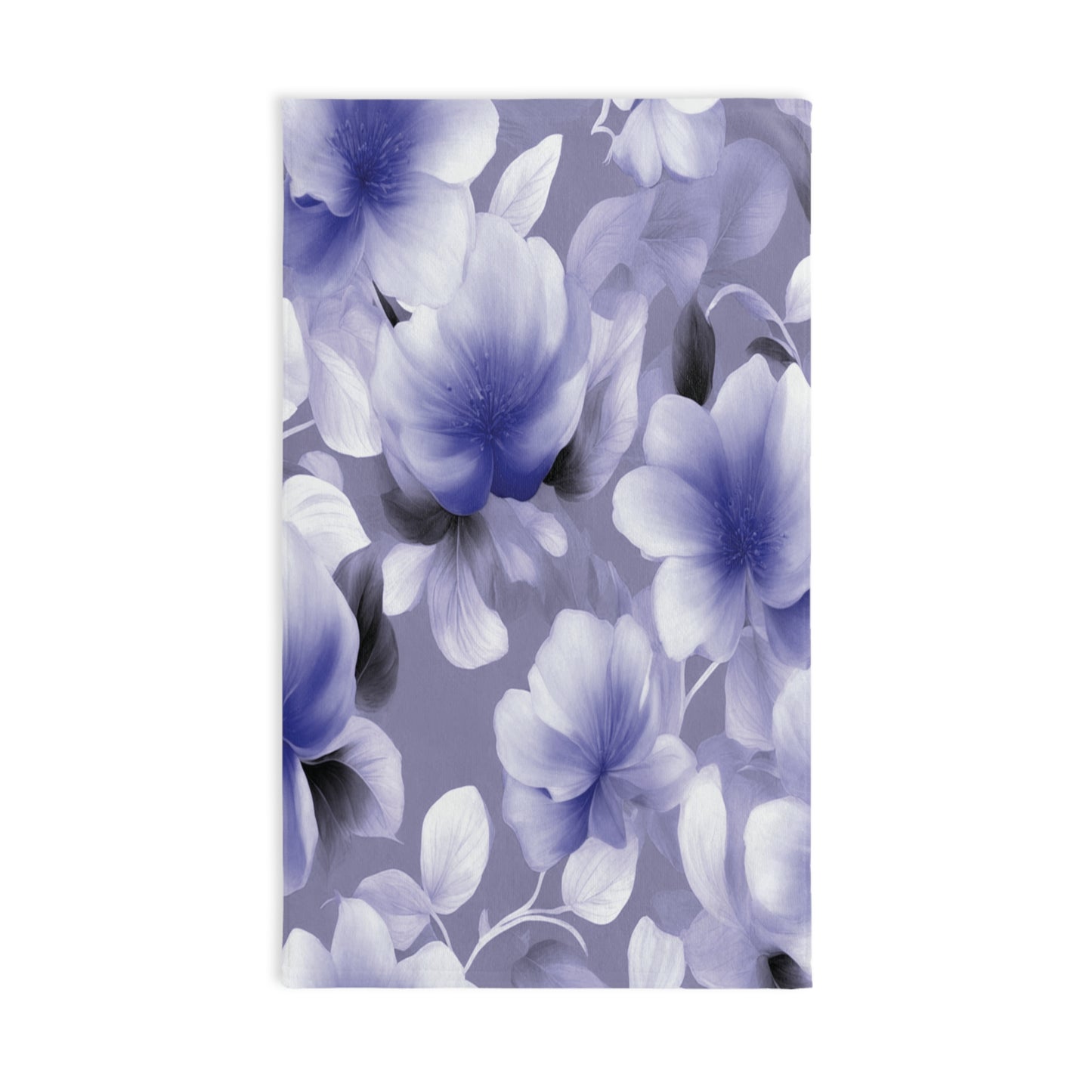 Indigo Blossom Floral Bunch Hand Towel, 16" x 28"
