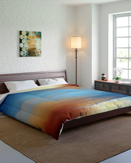 Blue Sea Red Orange Fog 104" × 88" Comforter