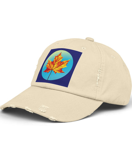 Alpha Maple Leaf Unisex Distressed Cap