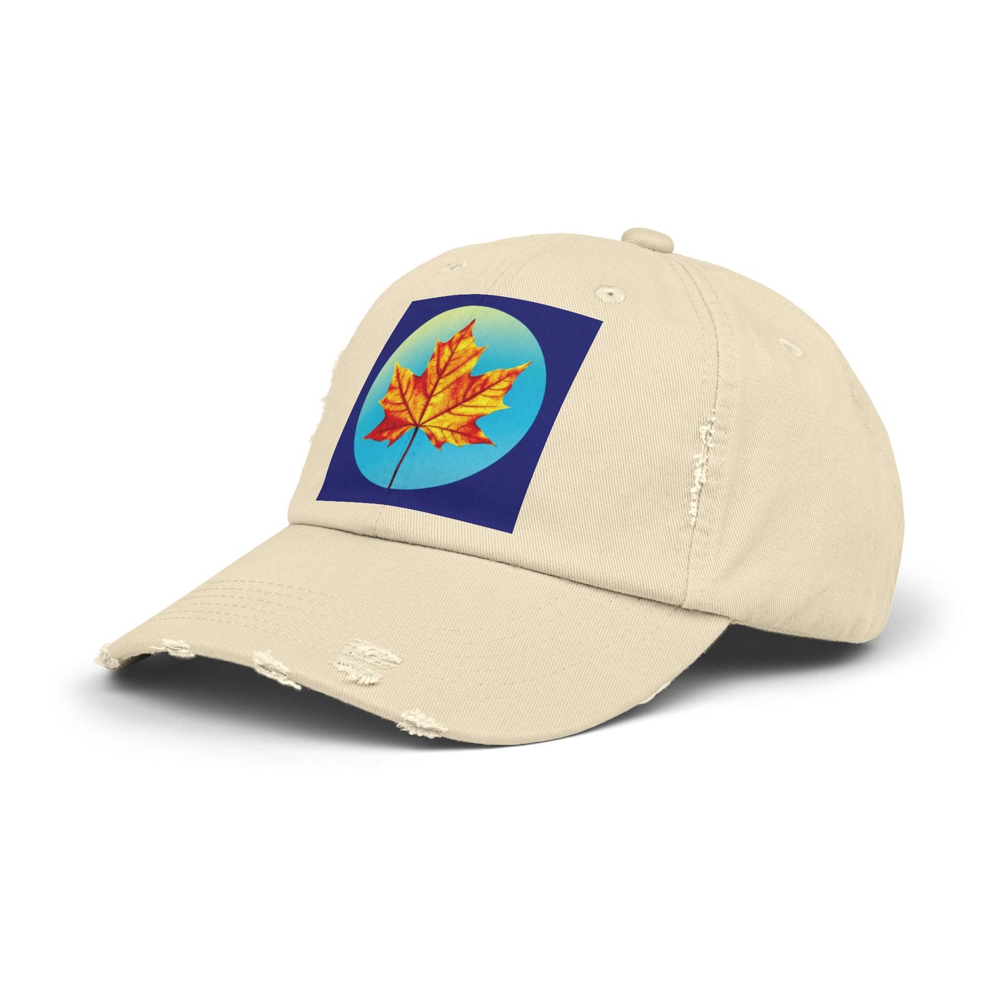 Alpha Maple Leaf Unisex Distressed Cap