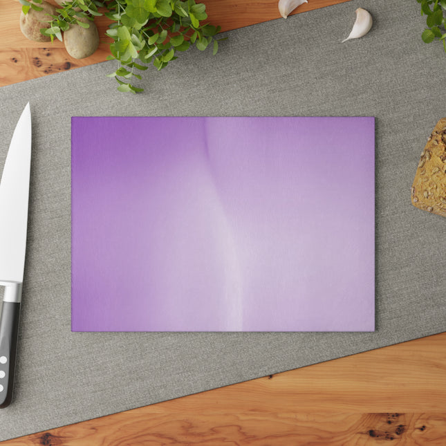 Soft Lavender Fade 8" x 11" Glass Cutting Board