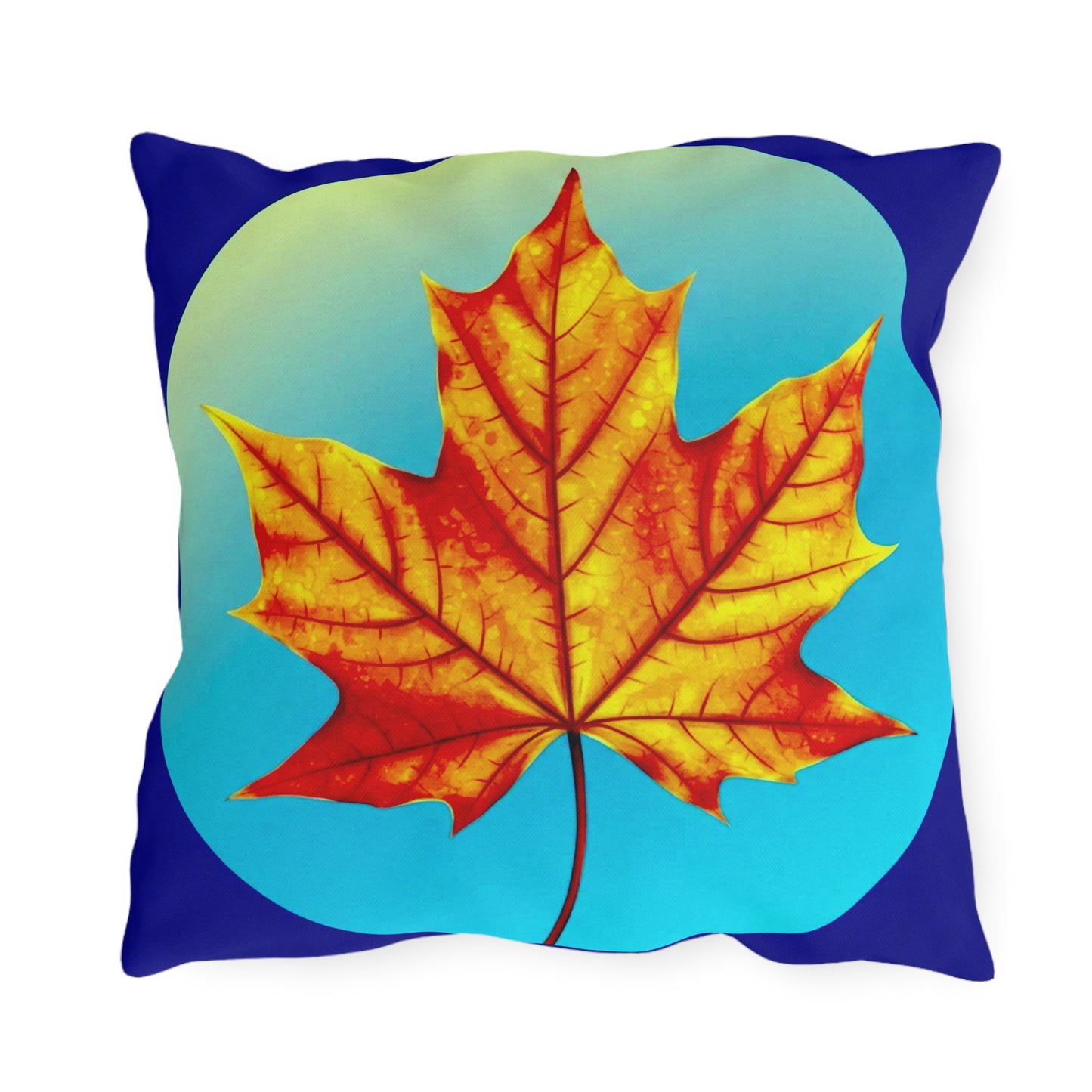 Alpha Maple Leaf 18" x 18" Outdoor Pillow