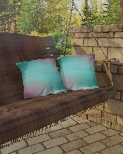 Green Sea Lavender Fog 16" x 16" Outdoor Pillow