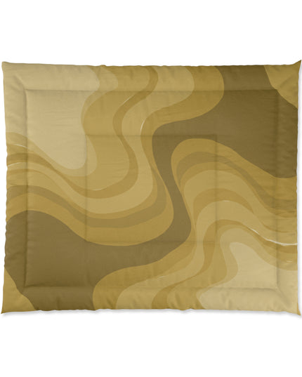 Brown Wavey 104" × 88" Comforter
