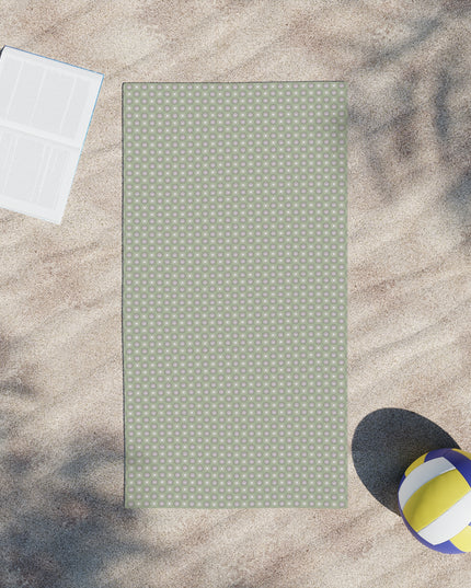 Olive Star-crossed Bodies Beach Towel, 24" x 44"