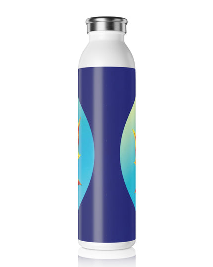 Alpha Maple Leaf Slim Water Bottle, 20 oz White