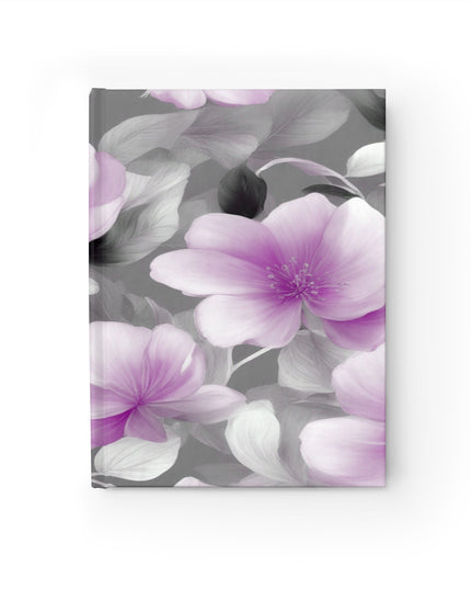 Purple Blossom Floral Bunch Journal - 128 Ruled Line pages, 5" x 7"