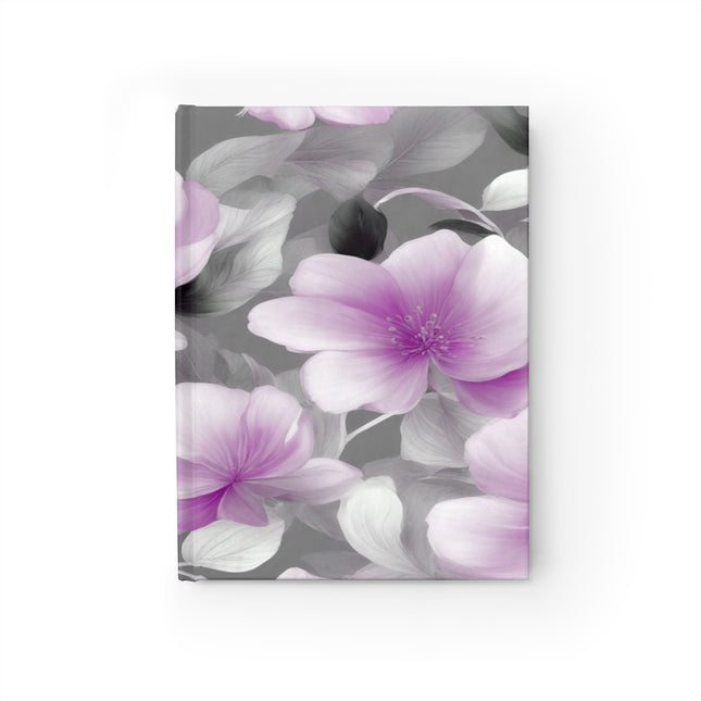 Purple Blossom Floral Bunch Journal - 128 Ruled Line pages, 5" x 7"
