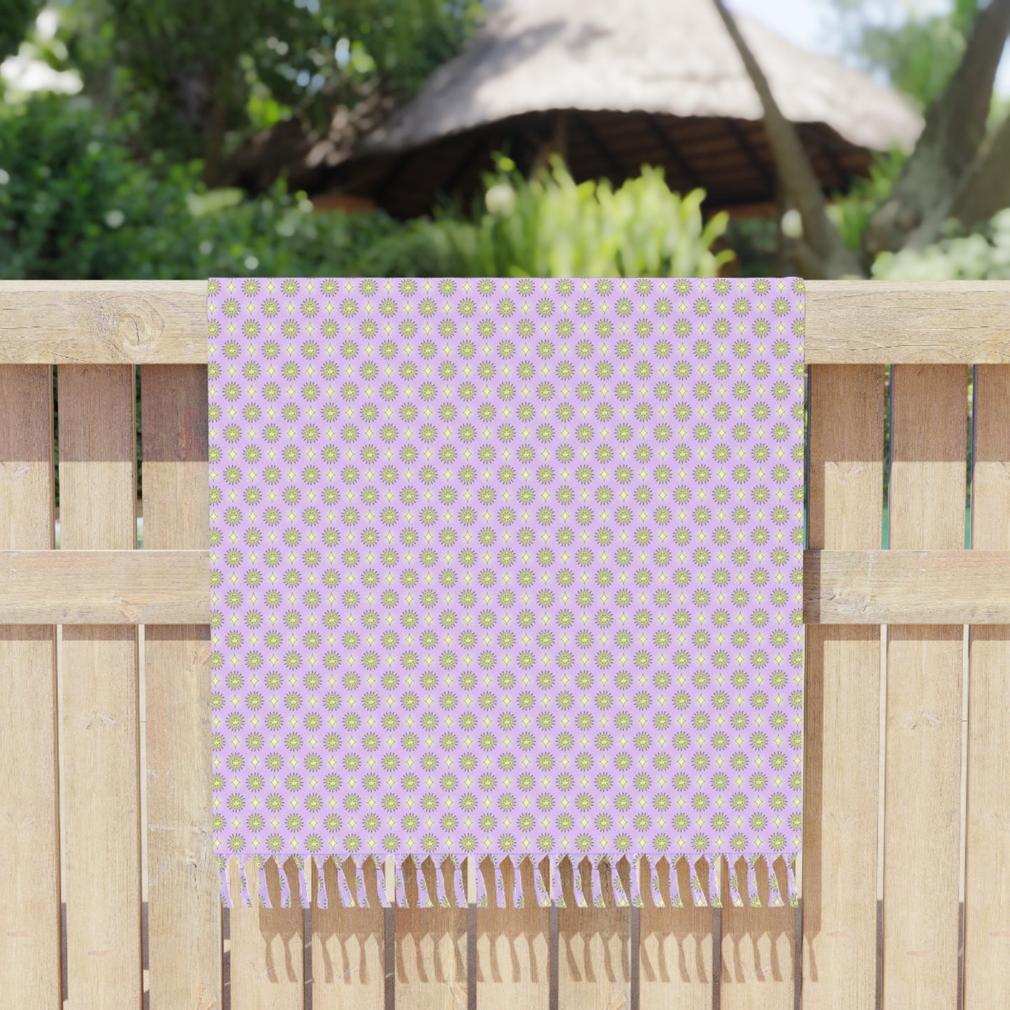 Magenta Star-crossed Bodies Boho Beach Cloth, 38" × 81"