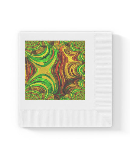 Uzi Spiral Beta White Coined Napkins, 4.8" x 4.8"