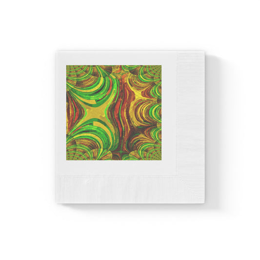 Uzi Spiral Beta White Coined Napkins, 4.8" x 4.8"