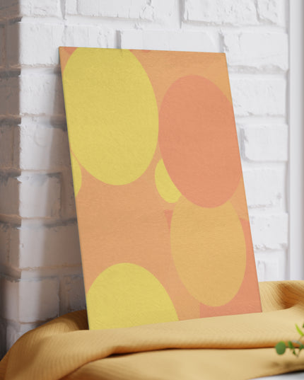 Pastel Bright Oranges Patches 8" x 11" Glass Cutting Board