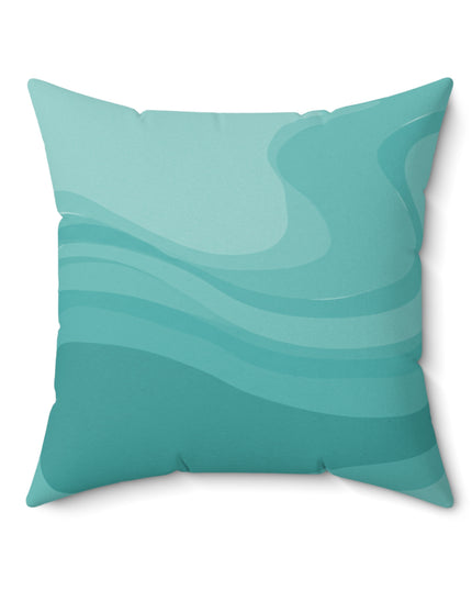 Tif Green Wavey 20" x 20" Faux Suede Square Pillow