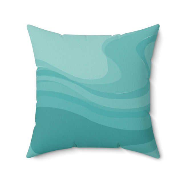 Tif Green Wavey 20" x 20" Faux Suede Square Pillow