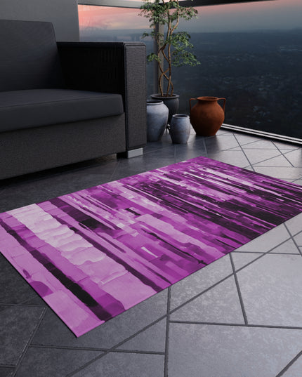 Striped Powder Lavender 36" x 60" Outdoor Rug