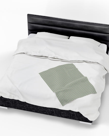 Olive Star-crossed Bodies Velveteen Plush Blanket, 30" x 40"
