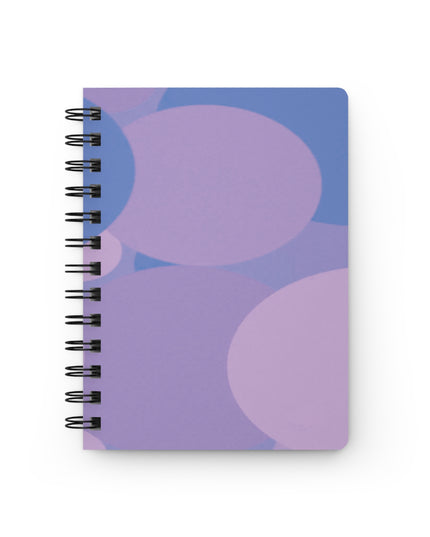 Pastel Purple Family Patches Spiral Bound Journal, 5" x 7" 150 pages