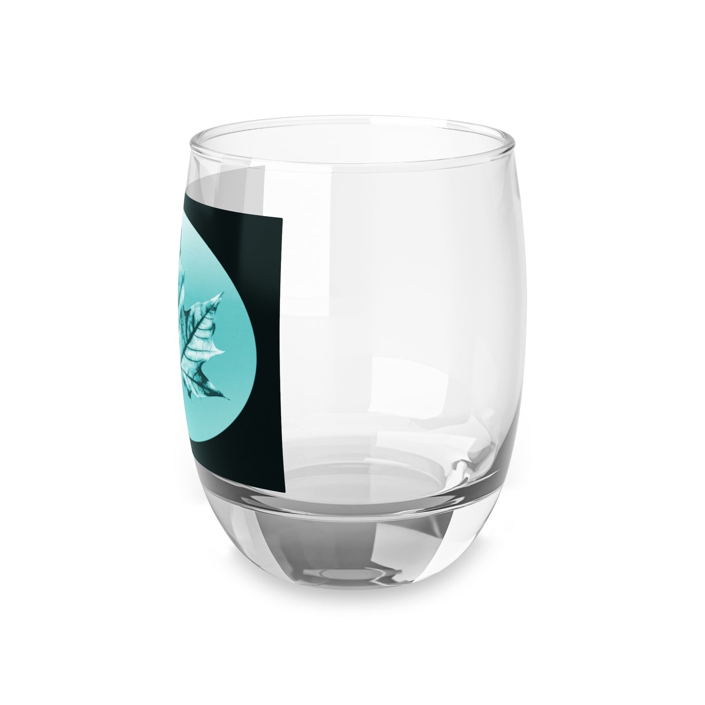 Tif Green Maple Leaf Whiskey Glass, 6 oz