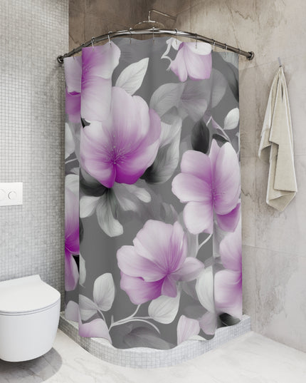 Purple Blossom Floral Bunch Shower Curtains, 71" x 74"