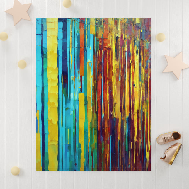 Striped Alpha Fleece Baby Blanket, 30" x 40"