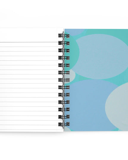Pastel Tan and Tif Patches Spiral Bound Journal, 5" x 7" 150 pages