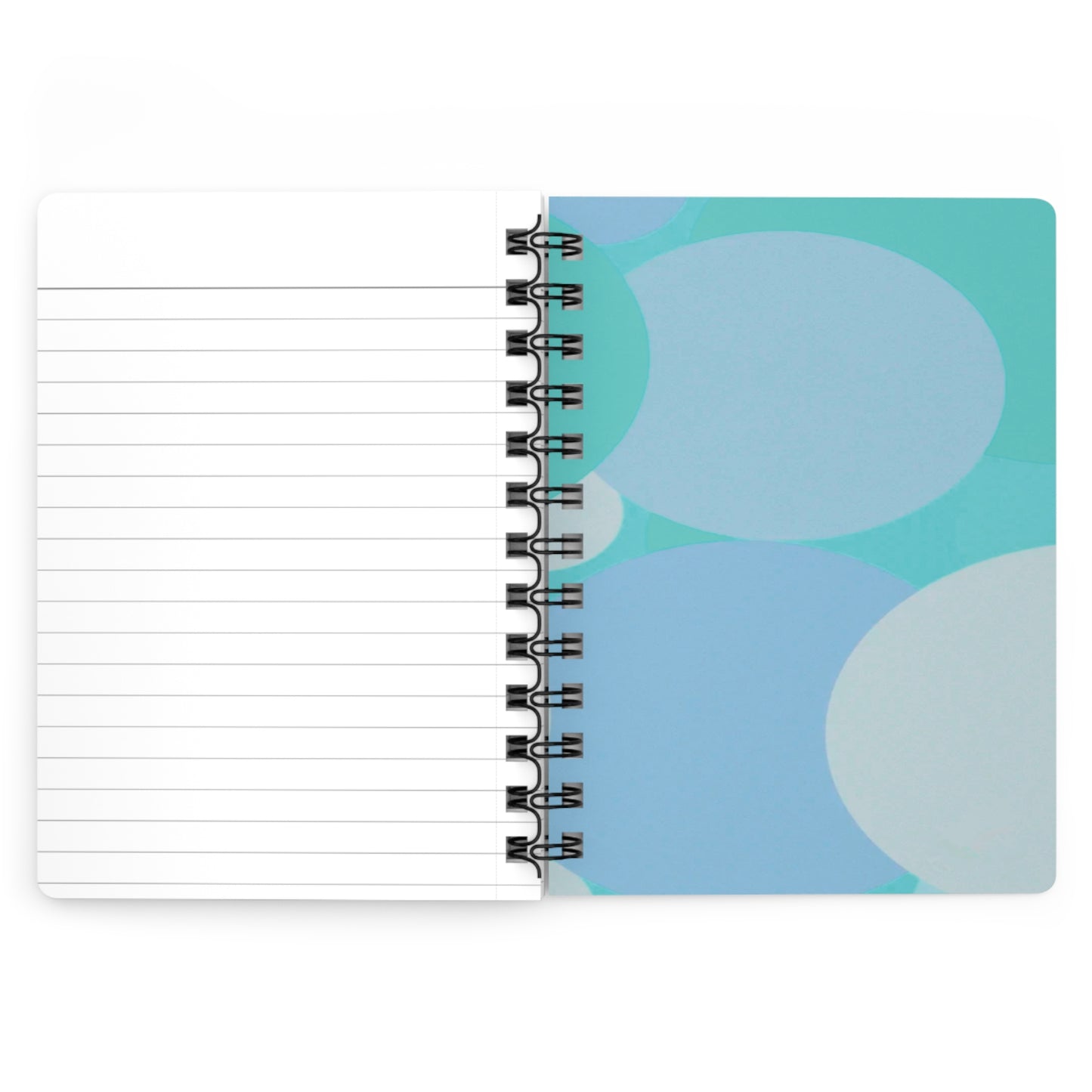 Pastel Tan and Tif Patches Spiral Bound Journal, 5" x 7" 150 pages