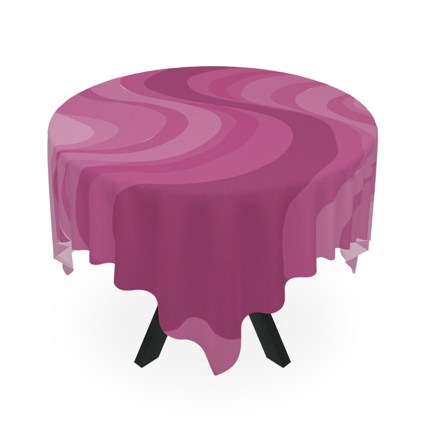 Pinky Mauve Wavey Tablecloth, 55" x 55"