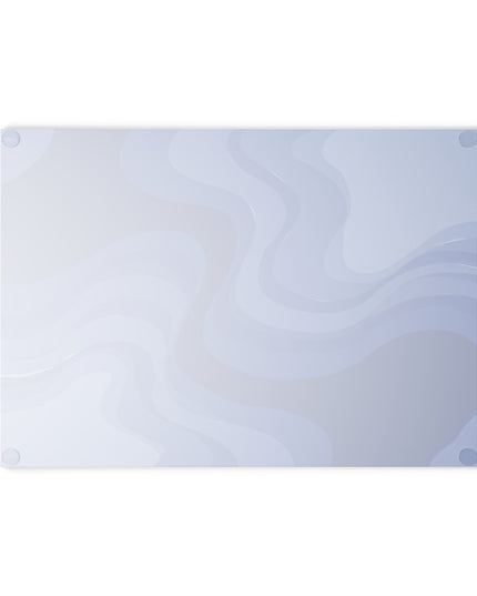 Deep Blue Wavey 8" x 11" Glass Cutting Board