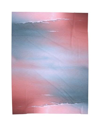 Gray Sea Pink Fog Velveteen Plush Blanket, 60" x 80"