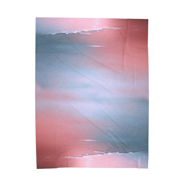 Gray Sea Pink Fog Velveteen Plush Blanket, 60" x 80"