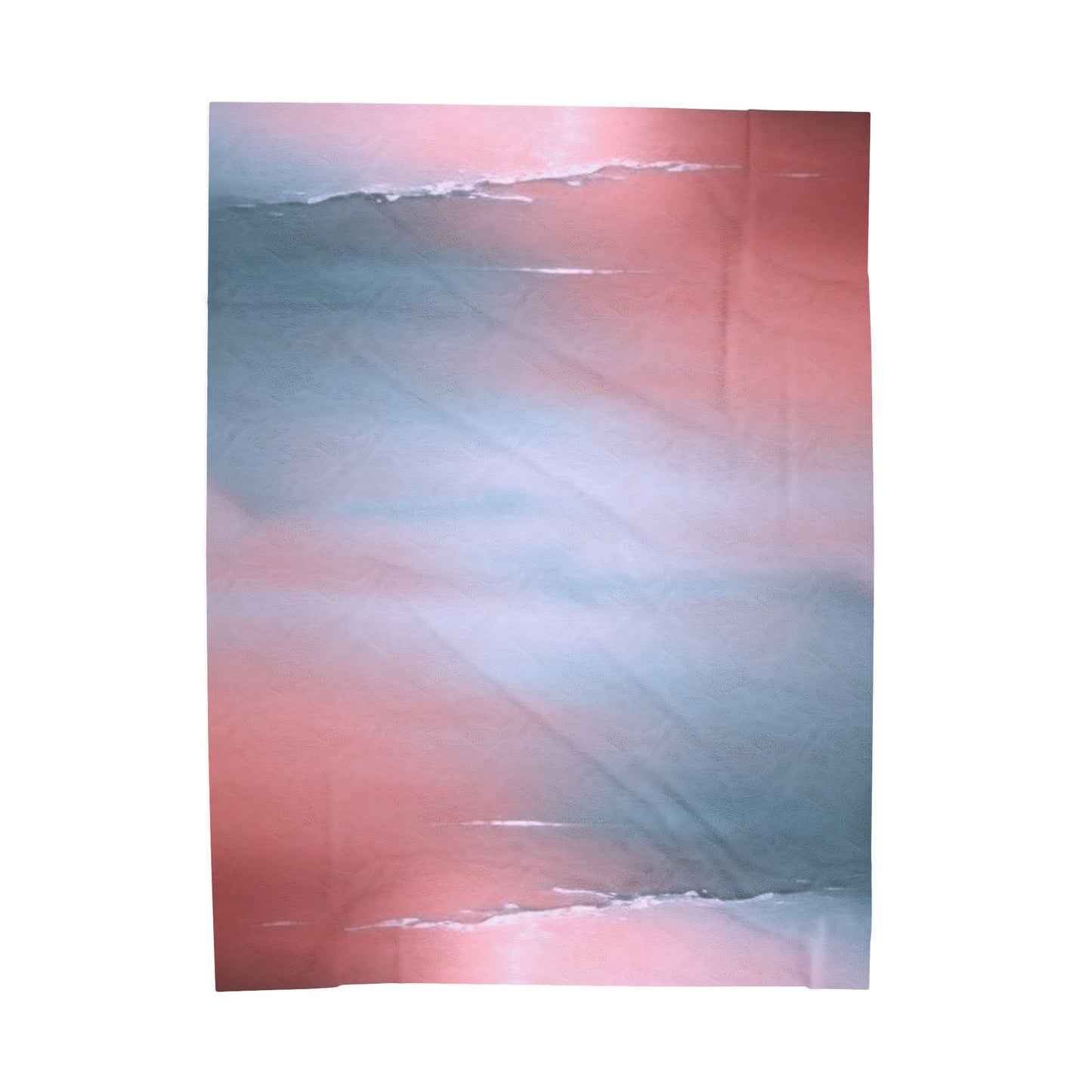 Gray Sea Pink Fog Velveteen Plush Blanket, 60" x 80"